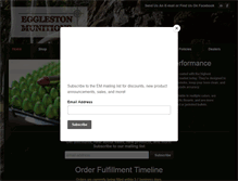 Tablet Screenshot of egglestonmunitions.com